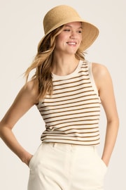 Joules Harbour Cream & Tan Striped Jersey Vest - Image 1 of 7