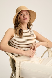 Joules Harbour Cream & Tan Striped Jersey Vest - Image 4 of 7