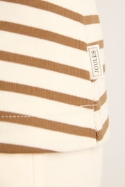 Joules Harbour Cream & Tan Striped Jersey Vest - Image 6 of 7