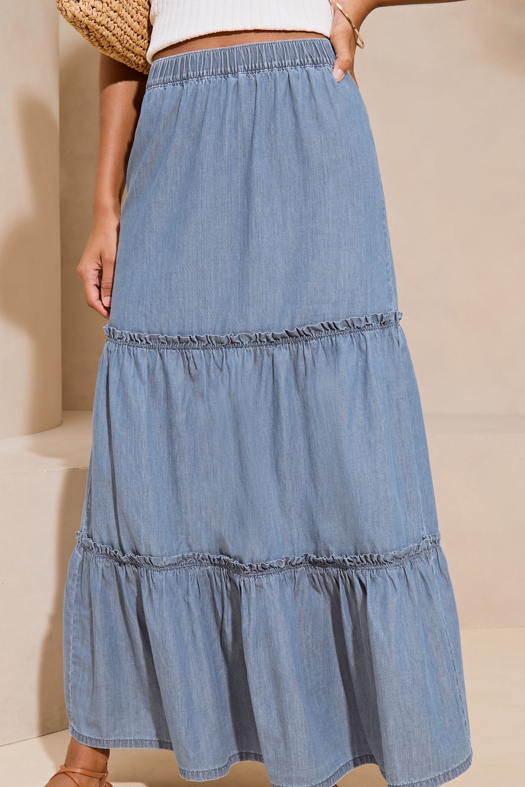 Blue maxi skirts new arrivals