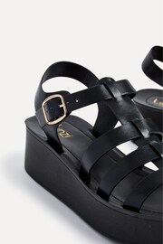 Linzi Black Rhoades Gladiator Inspired Flatform Sandals - Image 4 of 5