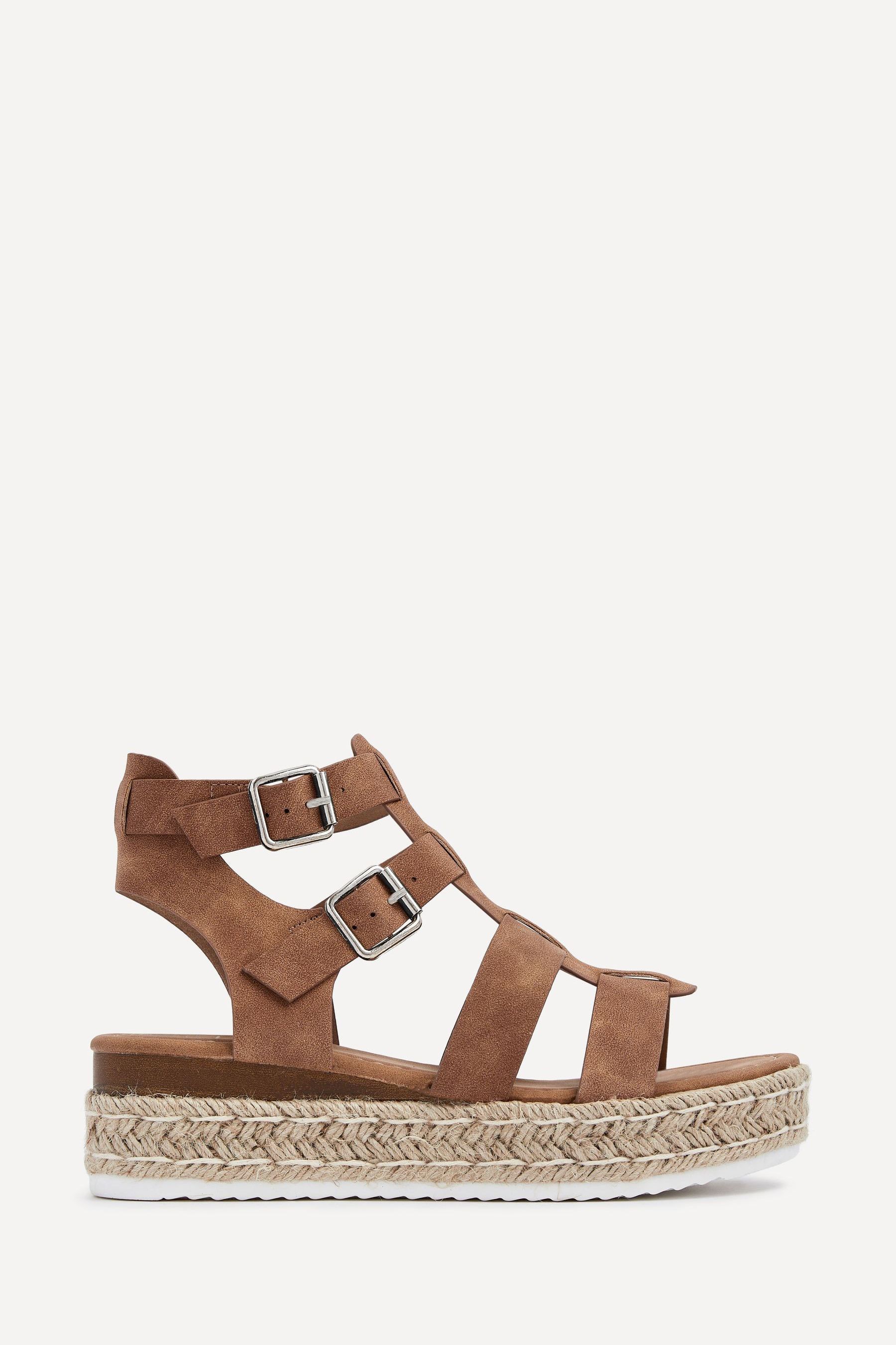 Buy Linzi Brown Kenzi Gladiator Espadrille Inspired Sandals from Next Canada