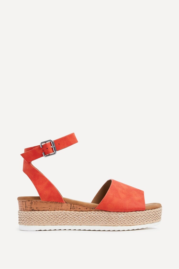 Linzi Orange Resort Two-Part Espadrille Sandals - Image 2 of 5