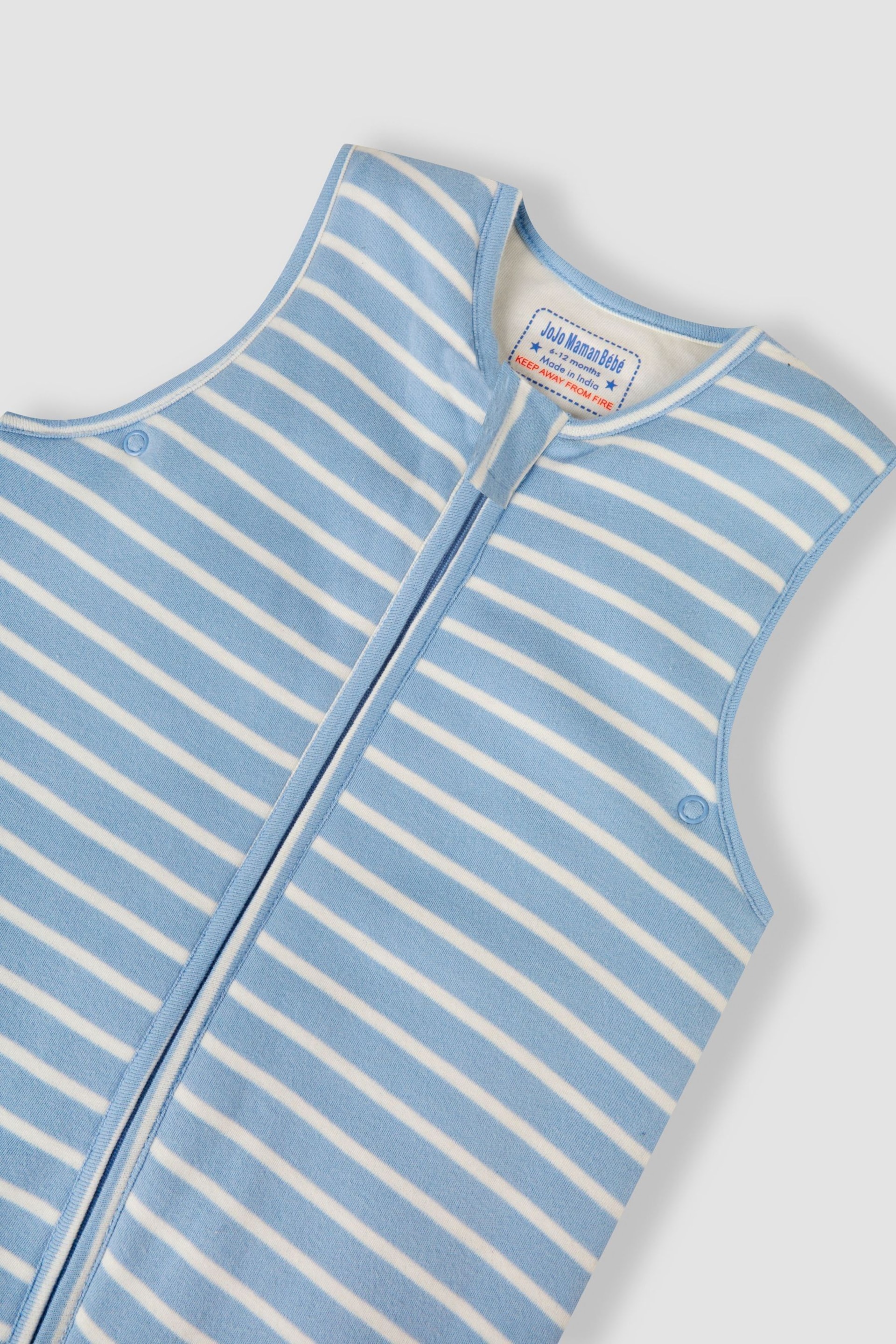 JoJo Maman Bébé Blue Stripe 1.5 Tog Sleep Snuggler - Image 6 of 6