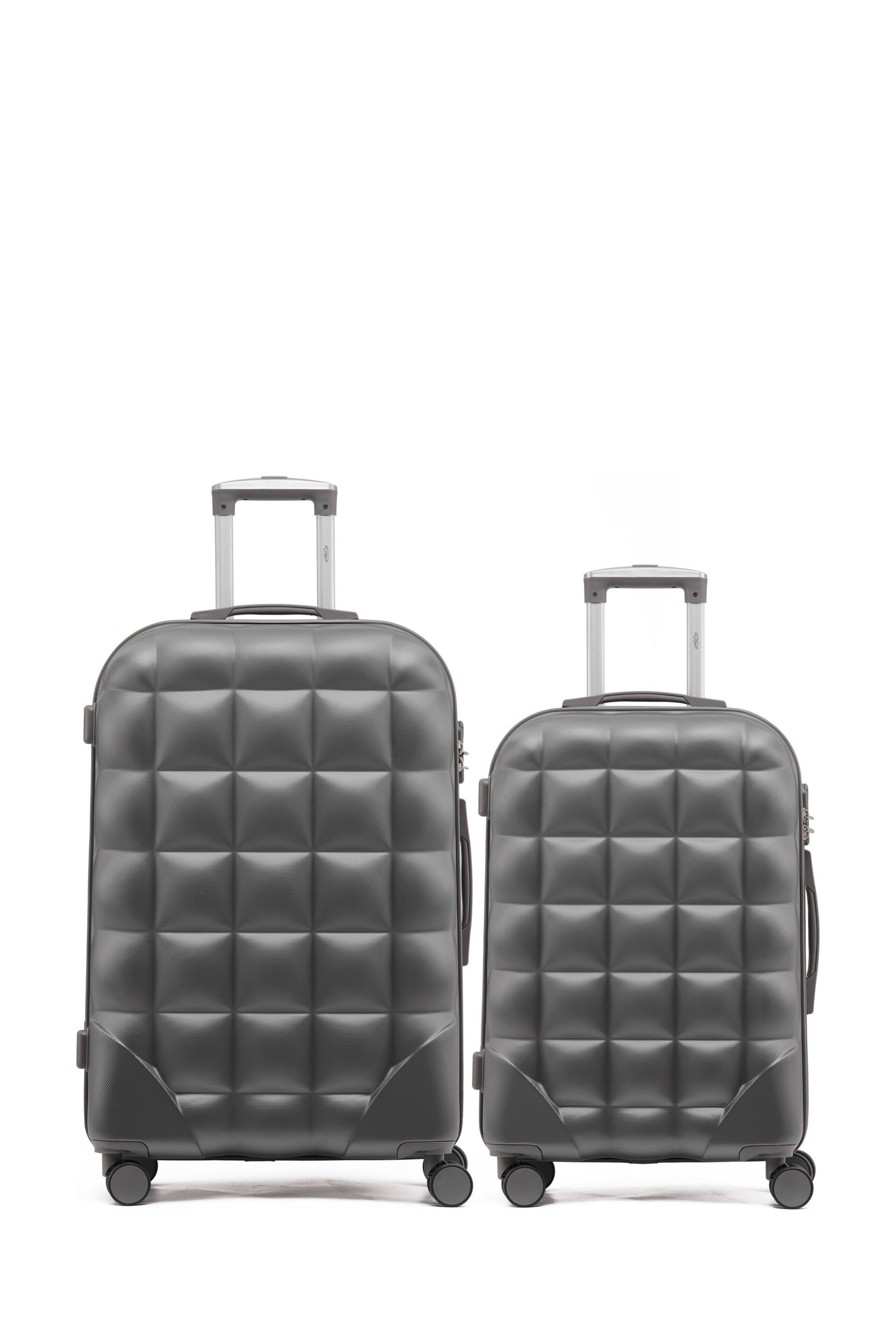 Flight Knight Medium Check-In & Small Carry-On Bubble Hardcase Travel Black Luggage Set of 2 - Image 1 of 5