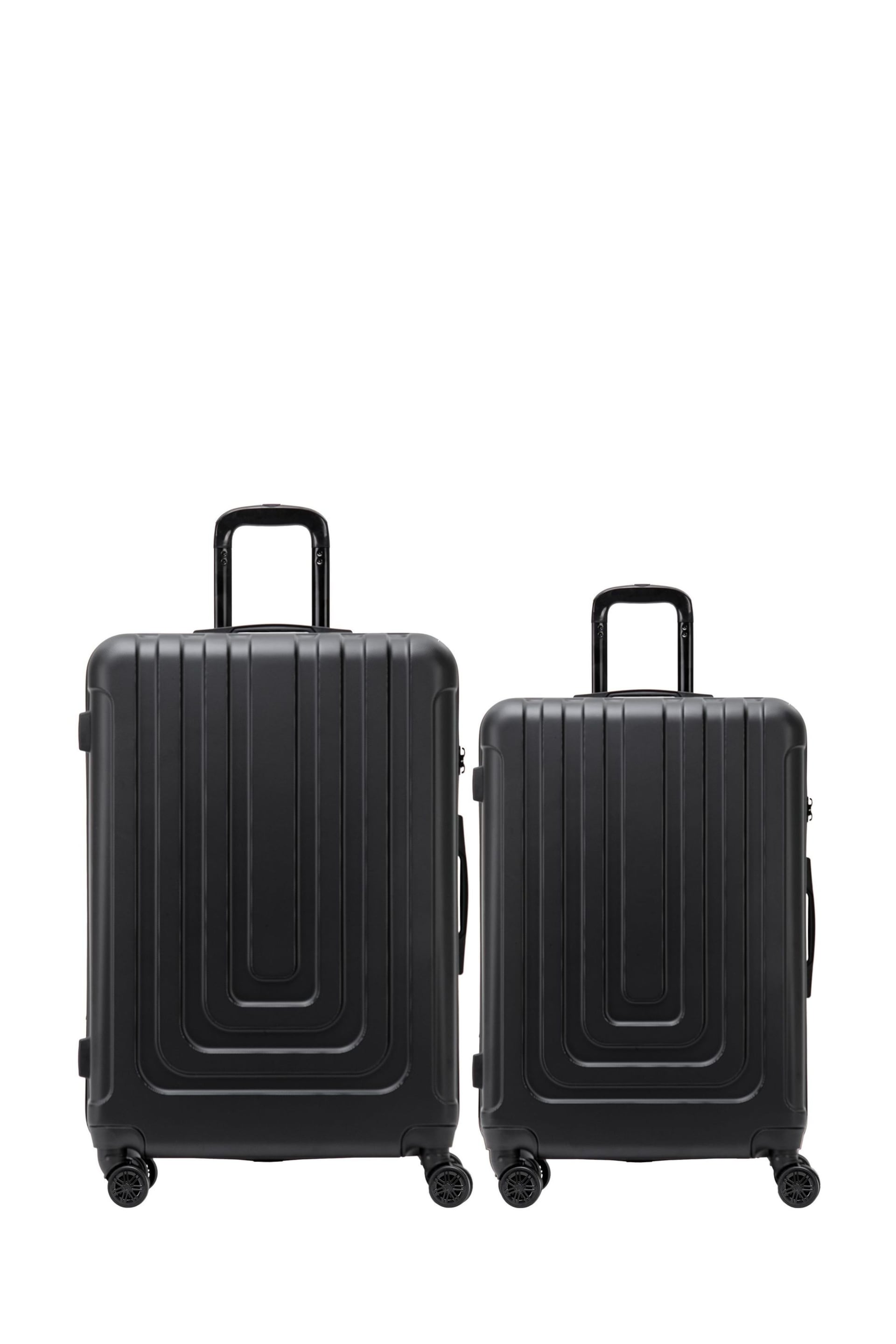 Flight Knight Medium Check-In & Small Carry-On Bubble Hardcase Brown Travel Suitcase Set of 2 - Image 1 of 8
