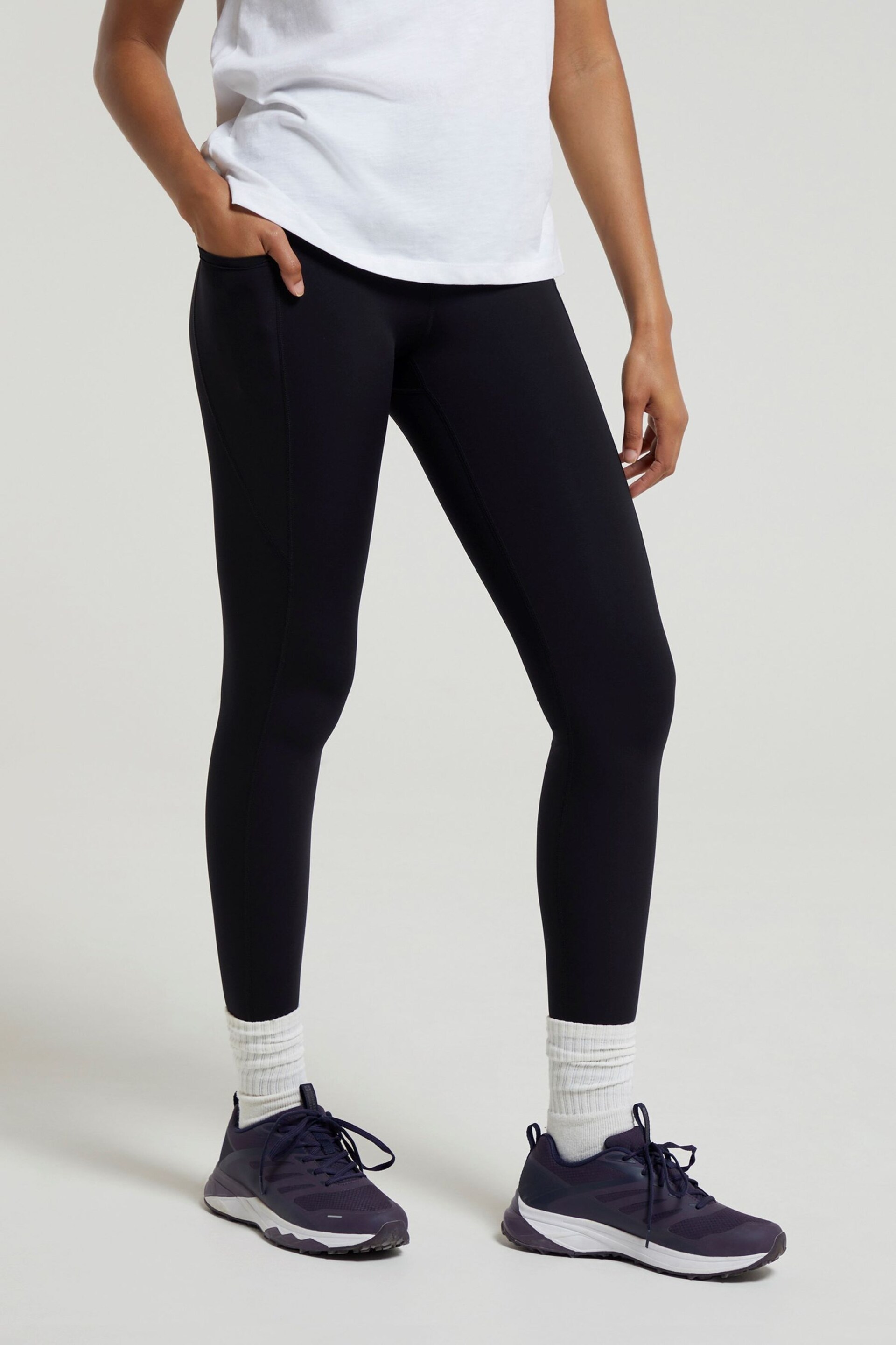 Mountain Warehouse Black Blackout Womens High Waisted Leggings - Image 1 of 6