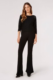 Apricot Black Shoulder Studs Lace Batwing Jumper - Image 3 of 4