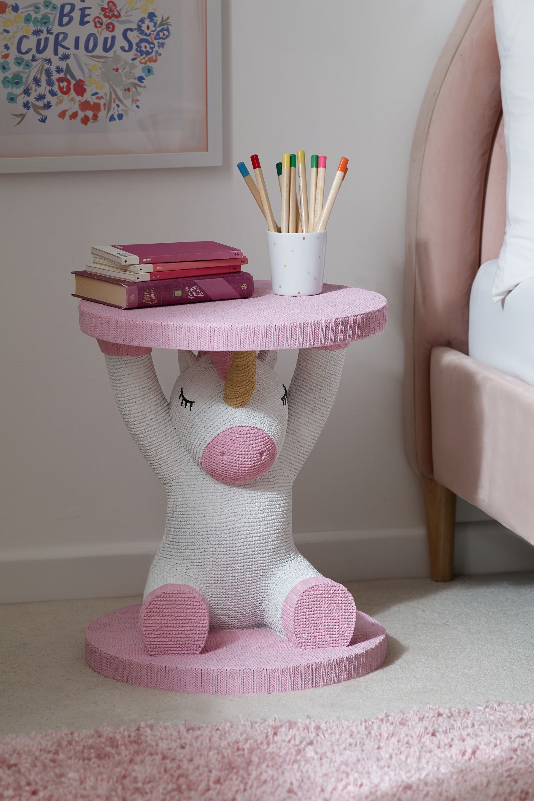 Buy Pink Unicorn Kids Bedside Table from the Next UK online shop