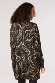 Apricot Green Marble Swirl Roll Neck Top - Image 2 of 4