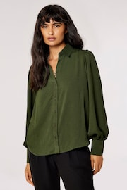 Apricot Green Airflow Volume Sleeve Shirt - Image 1 of 5