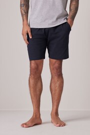 Grey/Navy Blue 2 Pack Lasting Fresh Cotton Rich Pyjama Shorts - Image 2 of 12