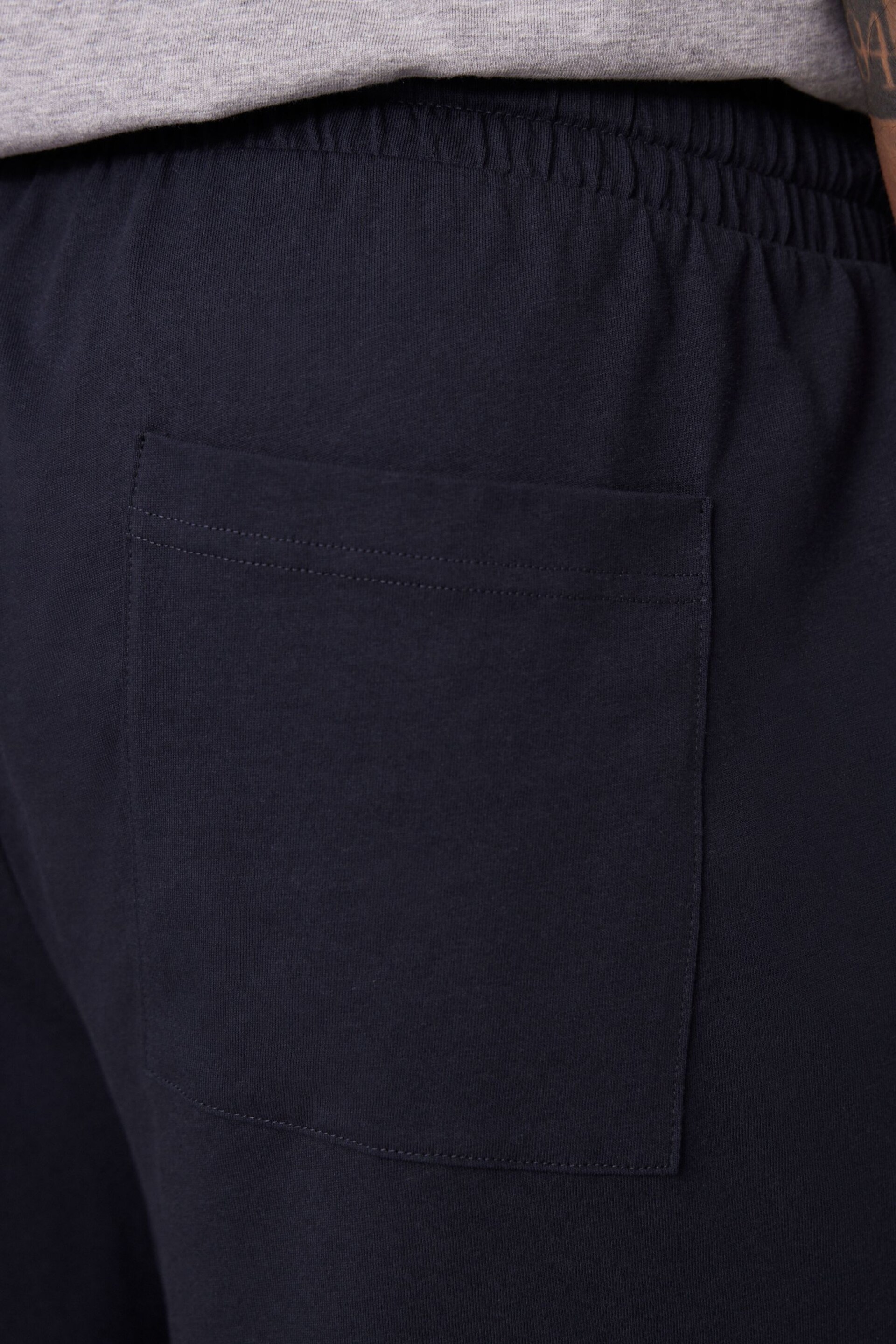 Grey/Navy Blue 2 Pack Lasting Fresh Cotton Rich Pyjama Shorts - Image 7 of 12