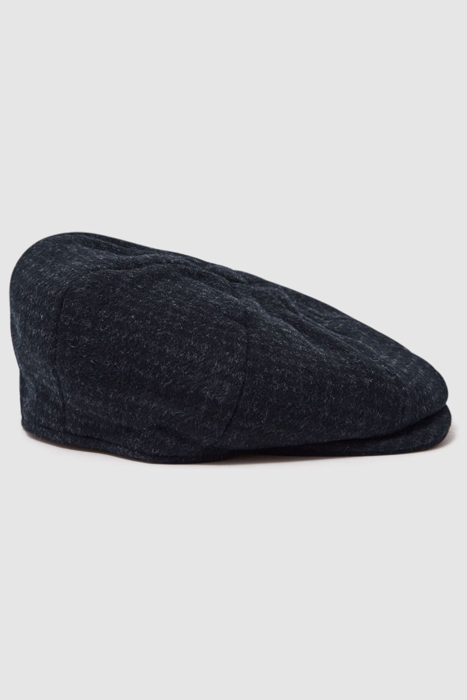 Reiss Navy Arbor Wool Blend Baker Boy Cap - Image 1 of 4