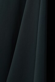 Reiss Dark Green Libby Fitted Asymmetric Midi Dress - Image 7 of 7