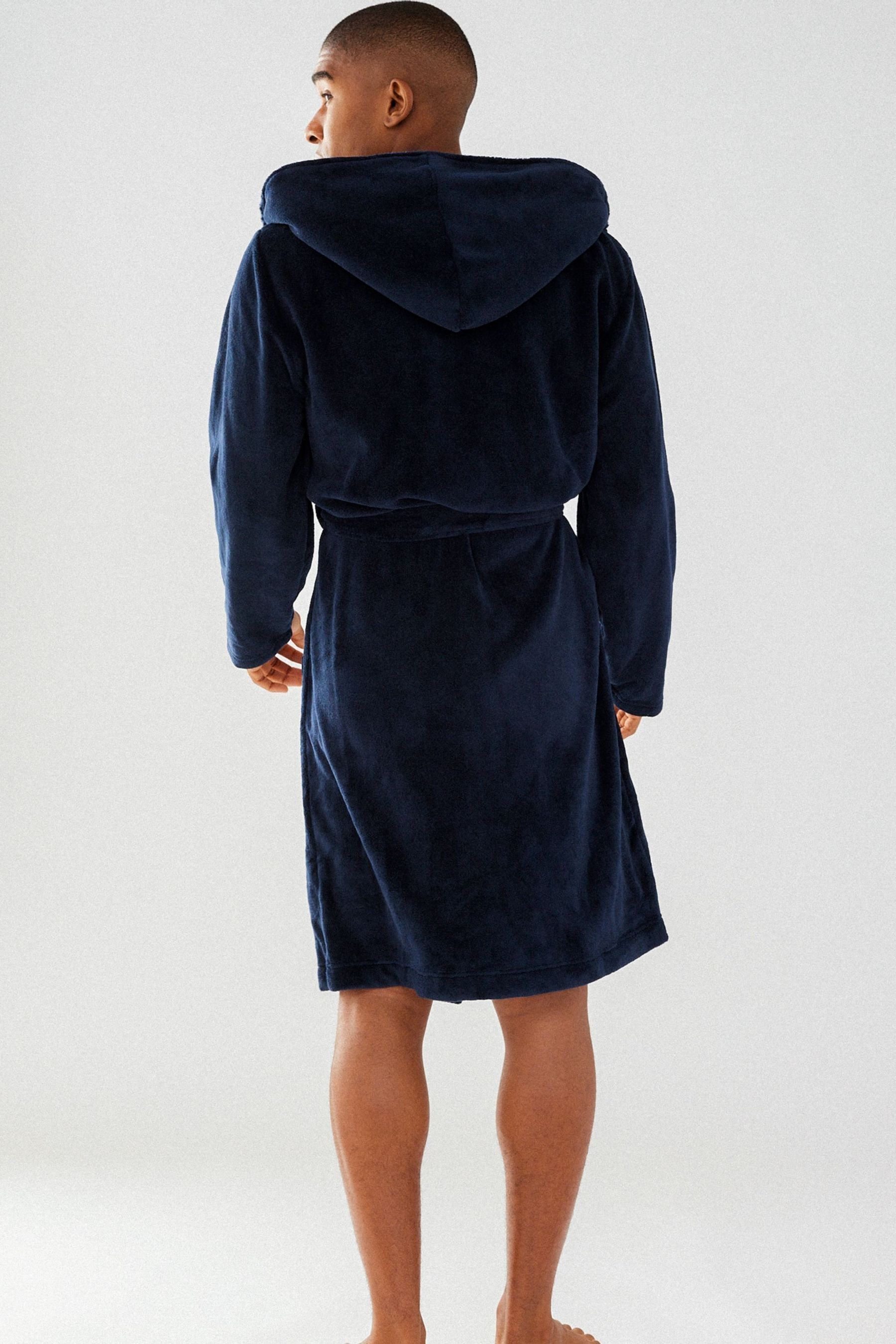 Mens fluffy hooded dressing gown new arrivals
