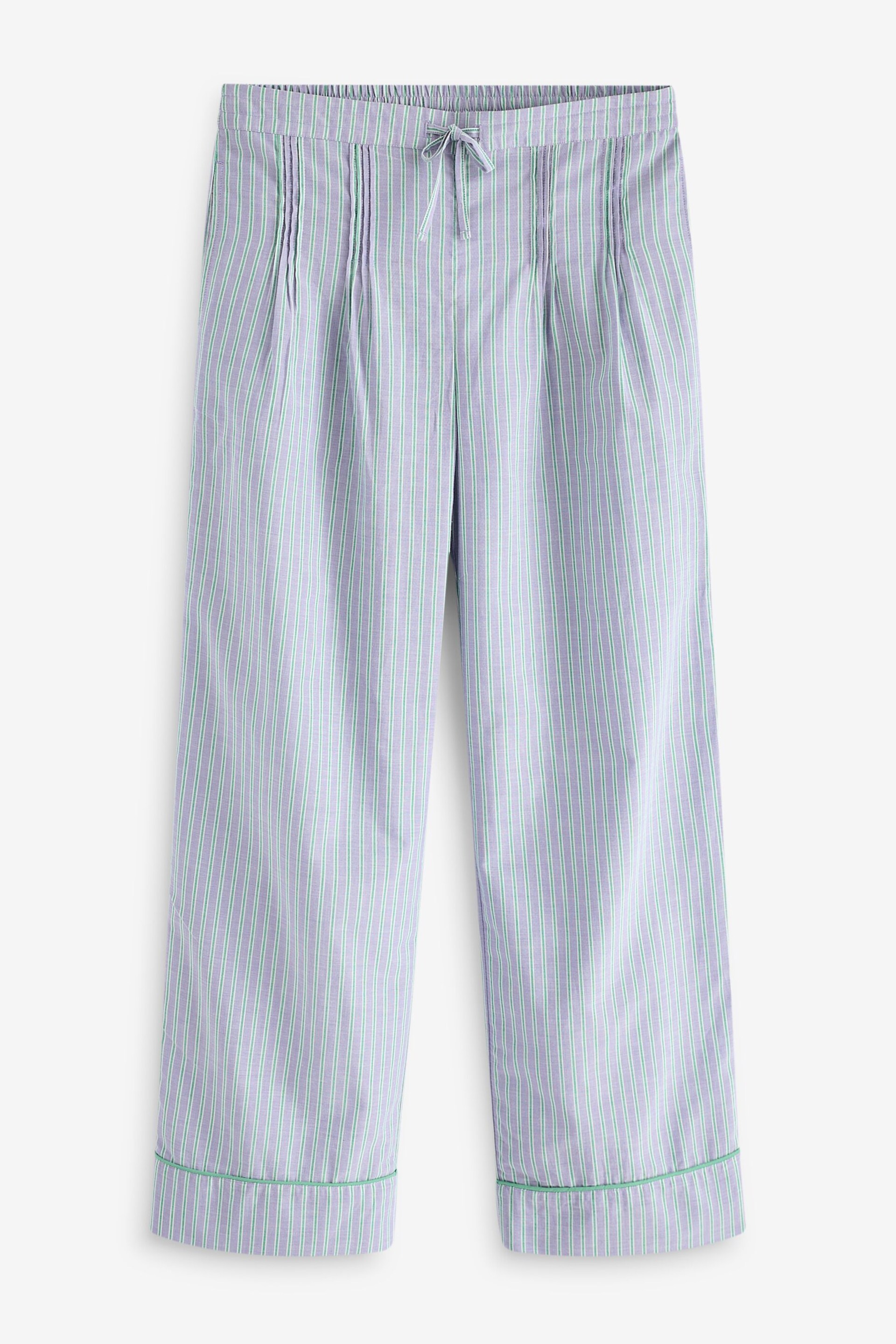 Lilac Purple Stripe Short Sleeve Button Through Pyjamas - Image 11 of 13