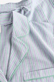 Lilac Purple Stripe Short Sleeve Button Through Pyjamas - Image 12 of 13