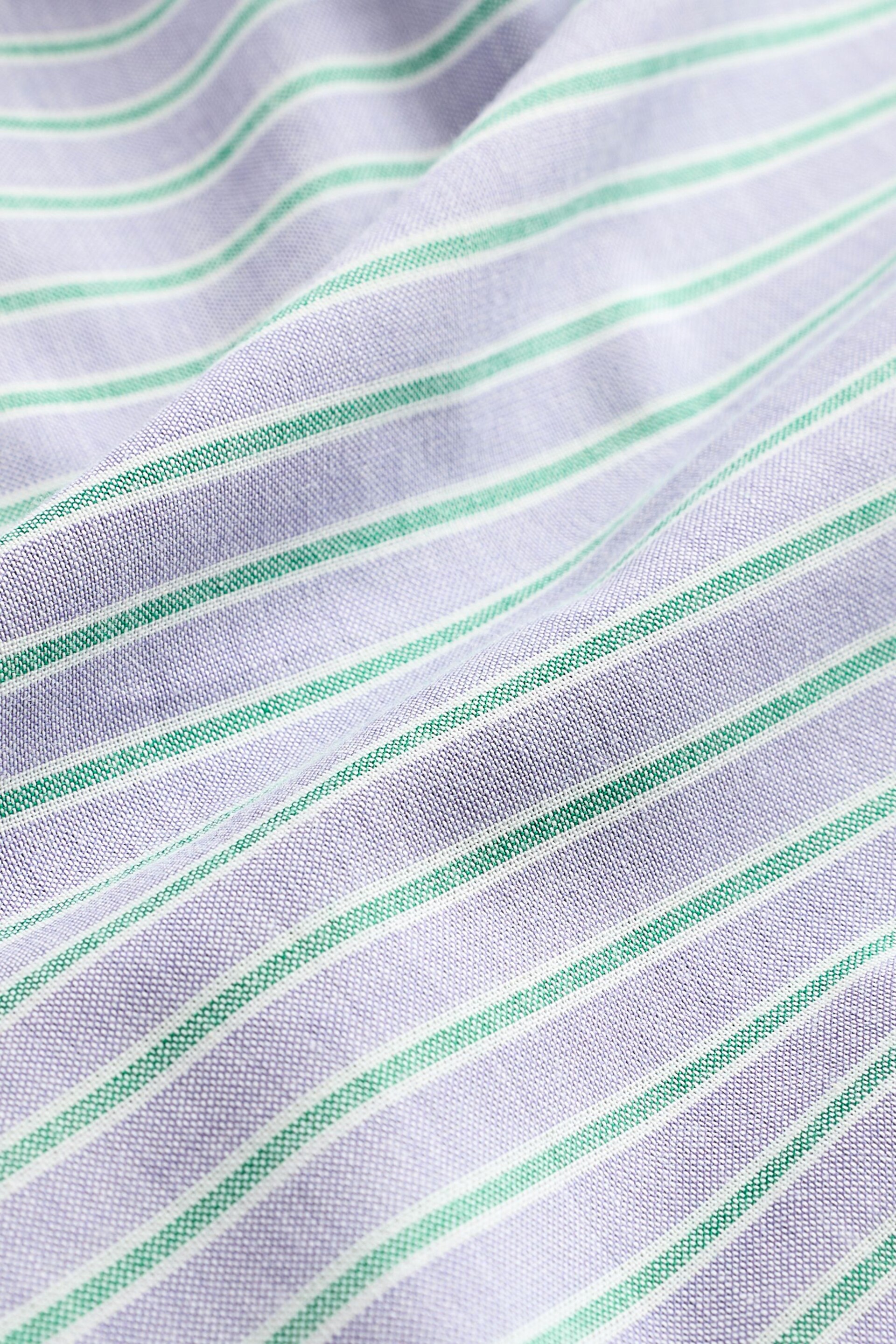 Lilac Purple Stripe Short Sleeve Button Through Pyjamas - Image 13 of 13