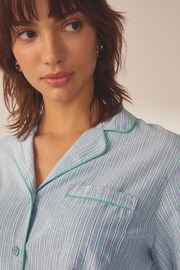 Lilac Purple Stripe Short Sleeve Button Through Pyjamas - Image 6 of 13