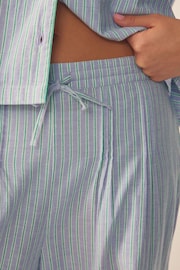 Lilac Purple Stripe Short Sleeve Button Through Pyjamas - Image 7 of 13