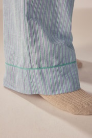 Lilac Purple Stripe Short Sleeve Button Through Pyjamas - Image 8 of 13