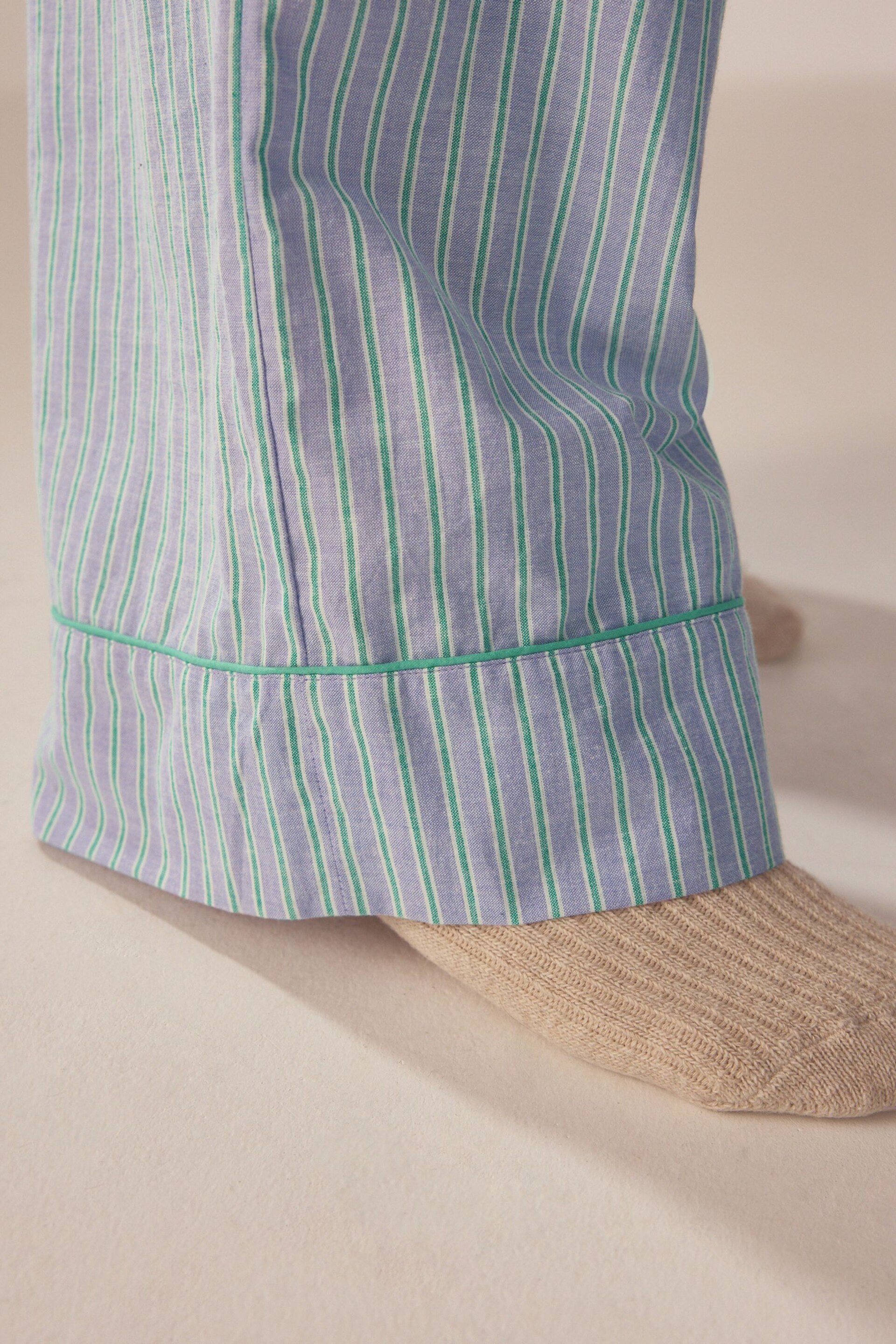 Lilac Purple Stripe Short Sleeve Button Through Pyjamas - Image 8 of 13