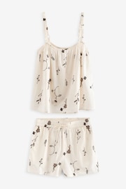 Cream Floral Cami Vest Shorts Set - Image 7 of 10