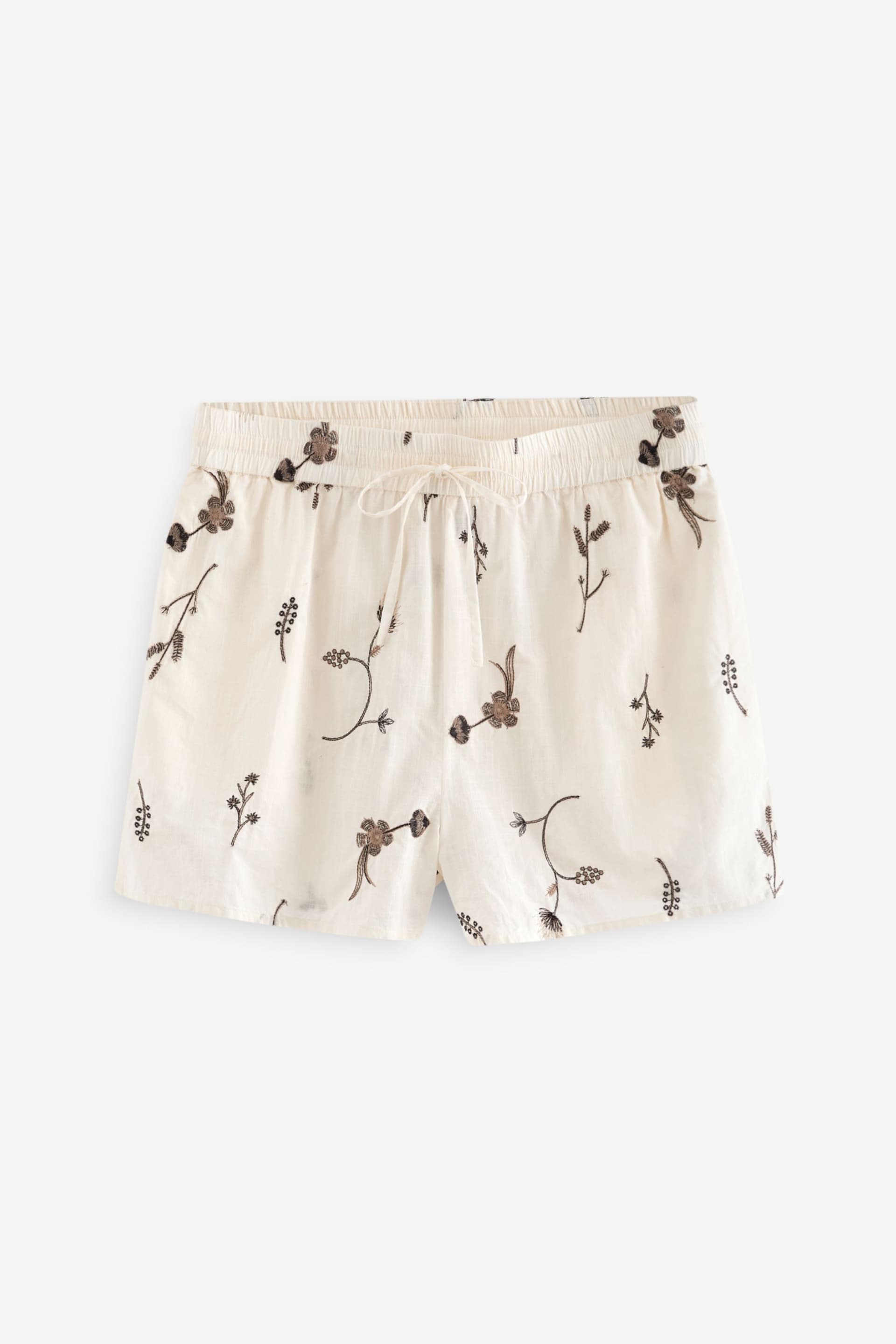 Cream Floral Cami Vest Shorts Set - Image 9 of 10