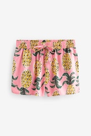 Pink Pineapple Linen Blend Vest Short Set - Image 8 of 9