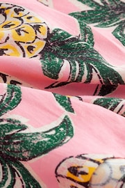 Pink Pineapple Linen Blend Vest Short Set - Image 9 of 9