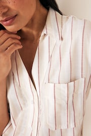 Neutral Stripe Short Sleeve Cotton Shirt - Image 4 of 6