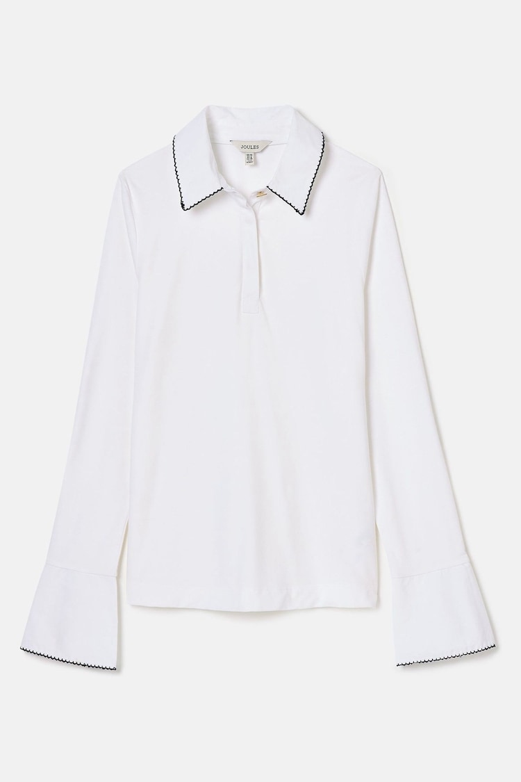 Joules Cordelia White Long Sleeve Top - Image 7 of 7