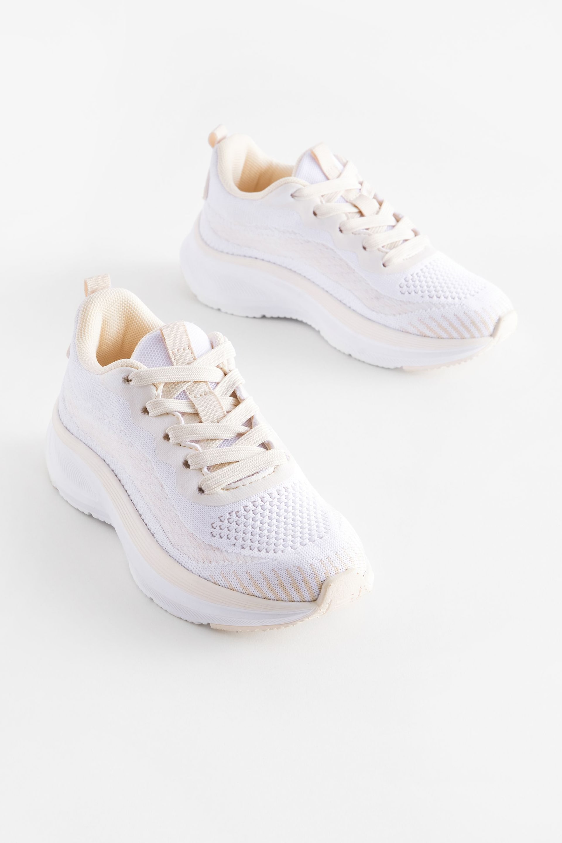 White Lace-Up Trainers - Image 1 of 5