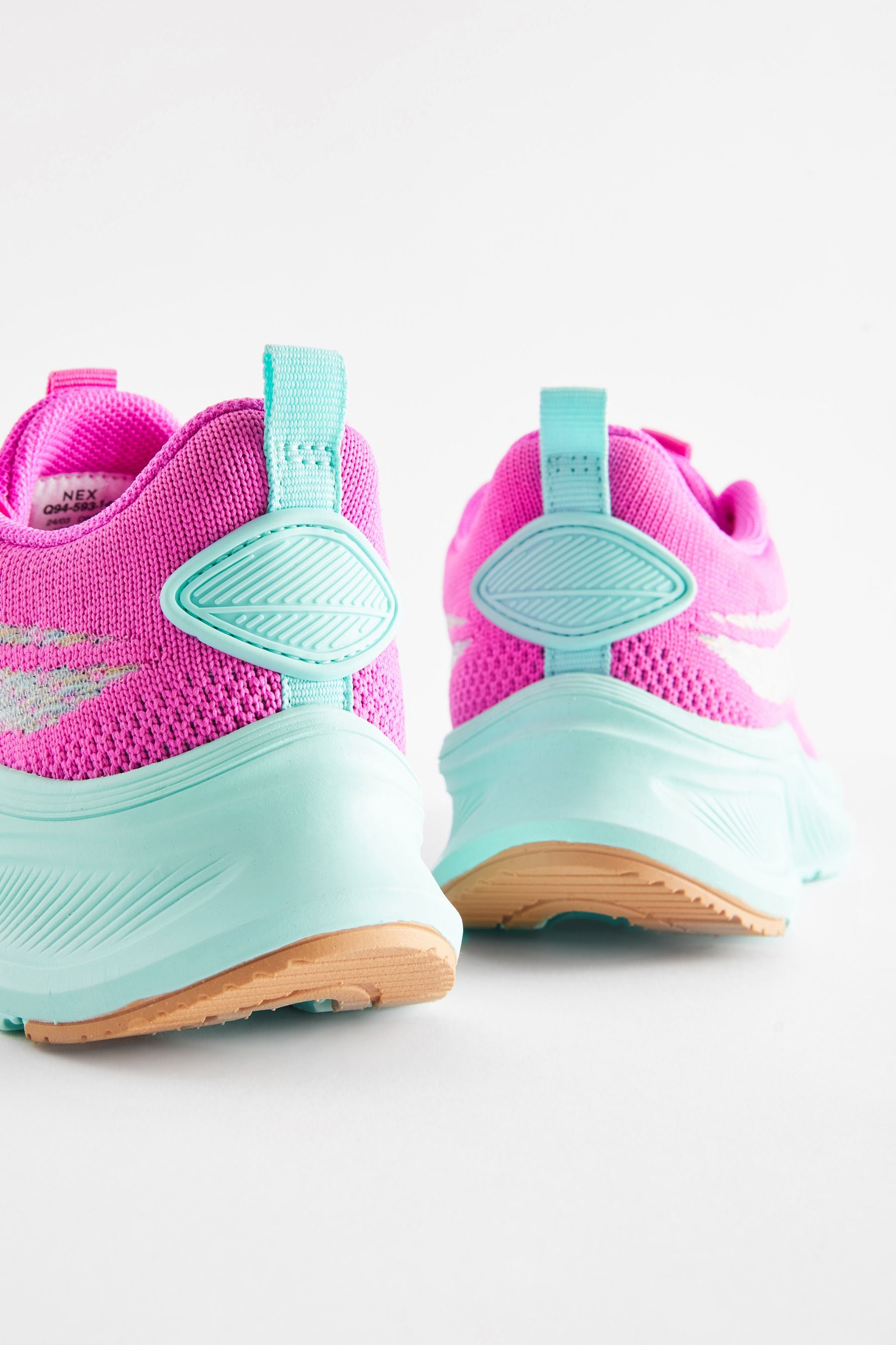 Pink lace up trainers on sale