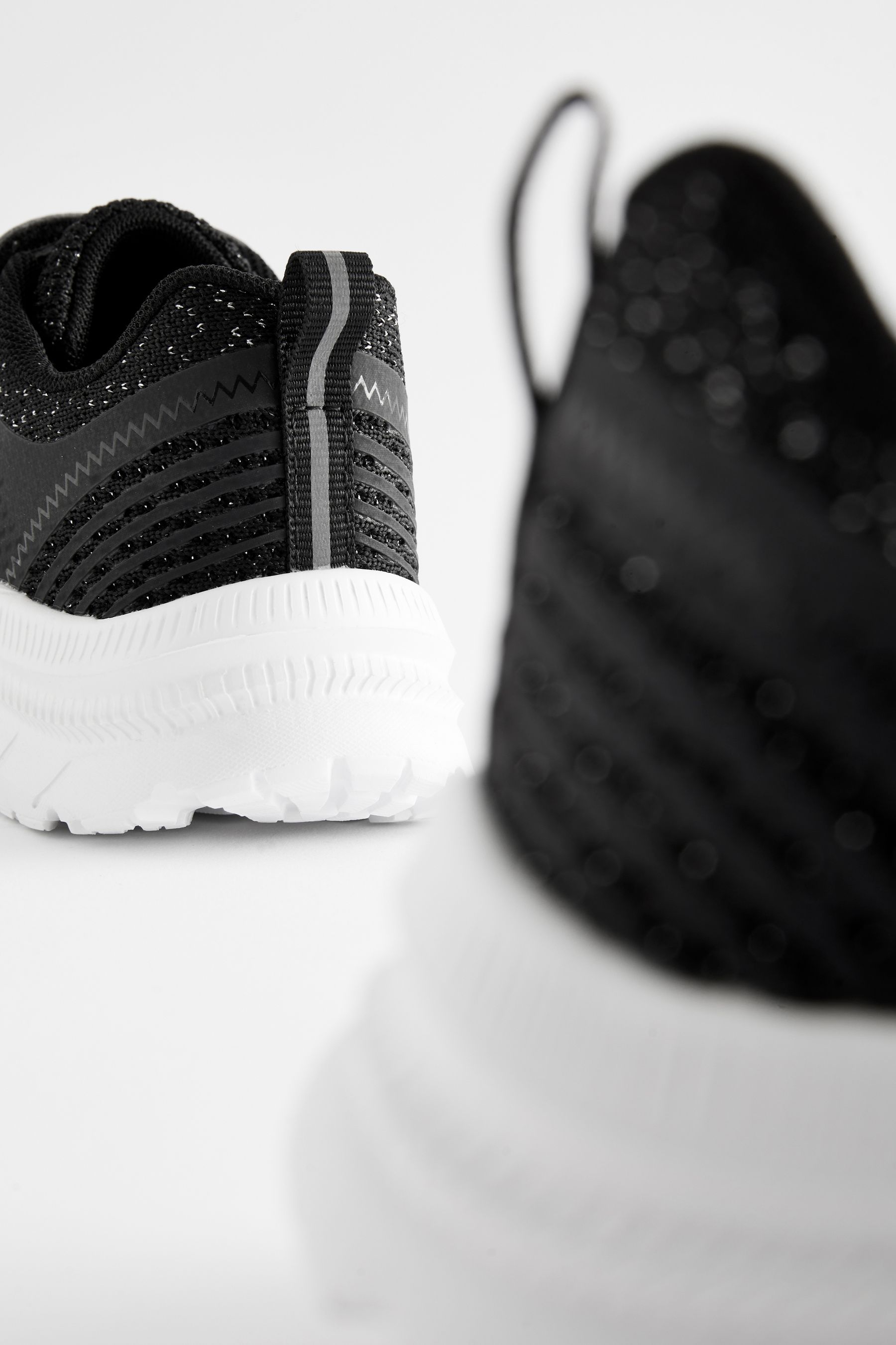 Buy Black Glitter School PE Trainers from Next Canada