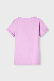 Name It Purple Short Sleeve Printed T-Shirt - Image 3 of 4