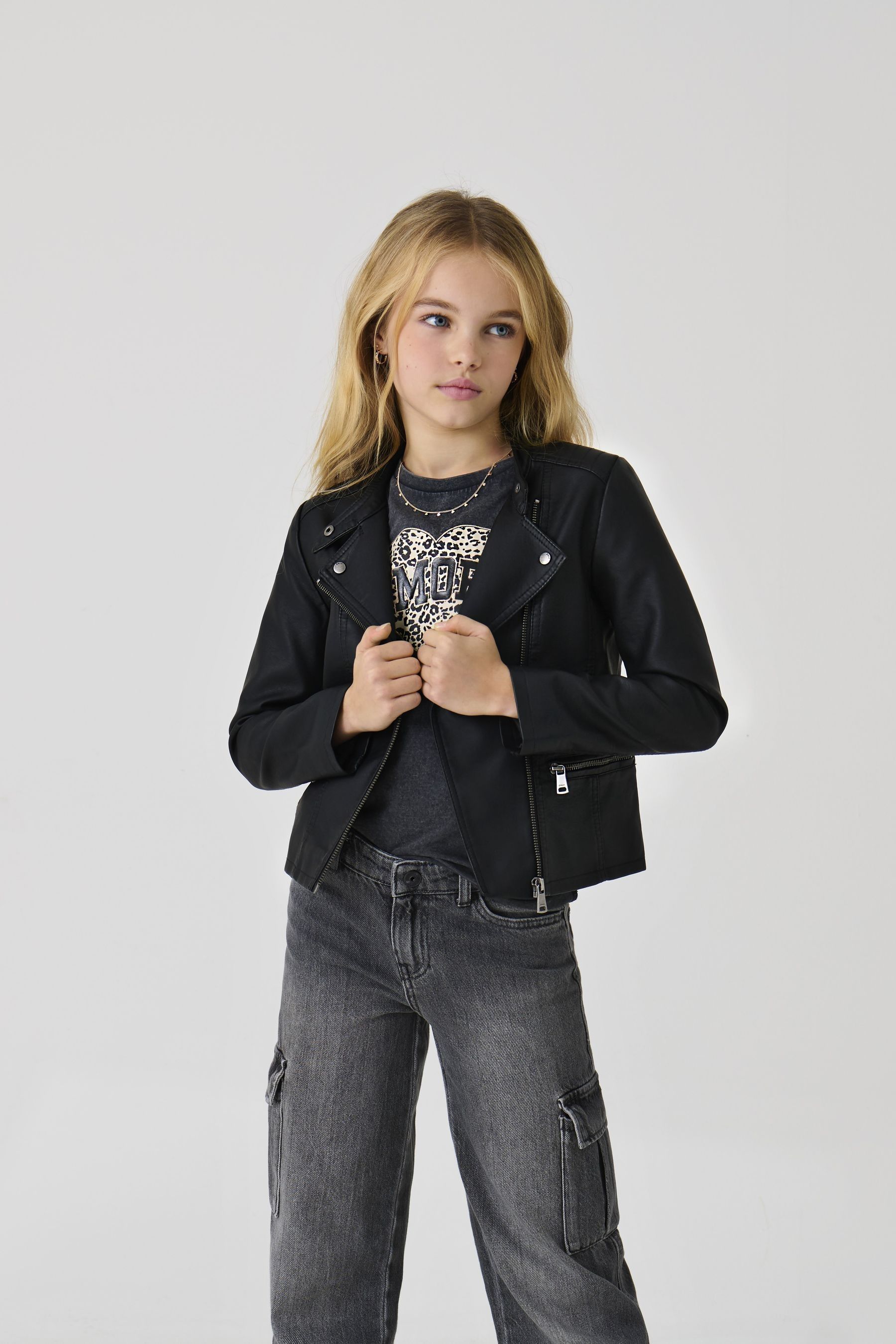 Buy ONLY KIDS Faux Leather Biker Jacket from Next Luxembourg