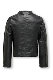 ONLY KIDS Faux Leather Biker Jacket - Image 3 of 5