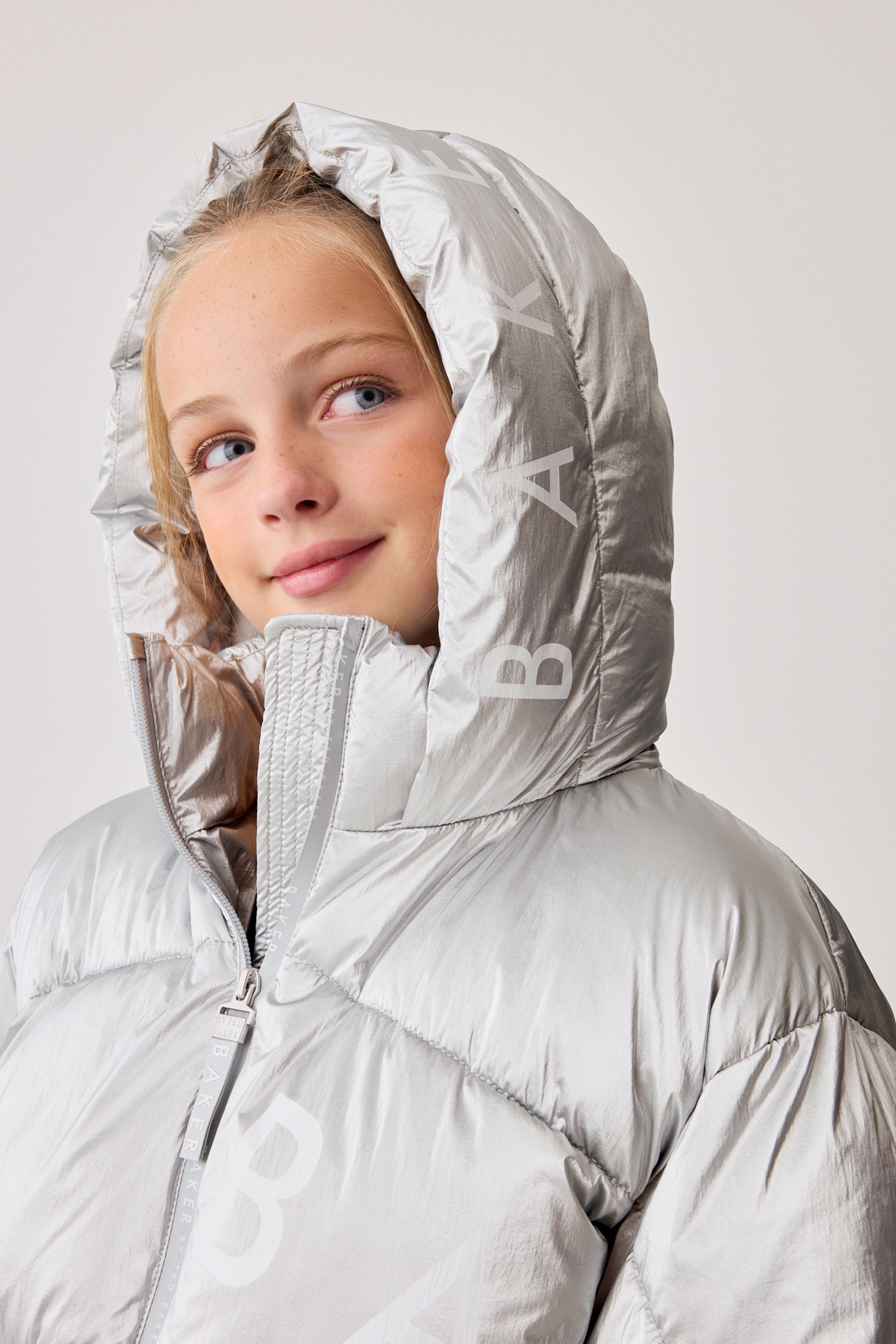 Buy Baker by Ted Baker Silver Shower Resistant Branded Padded Coat from Next Canada