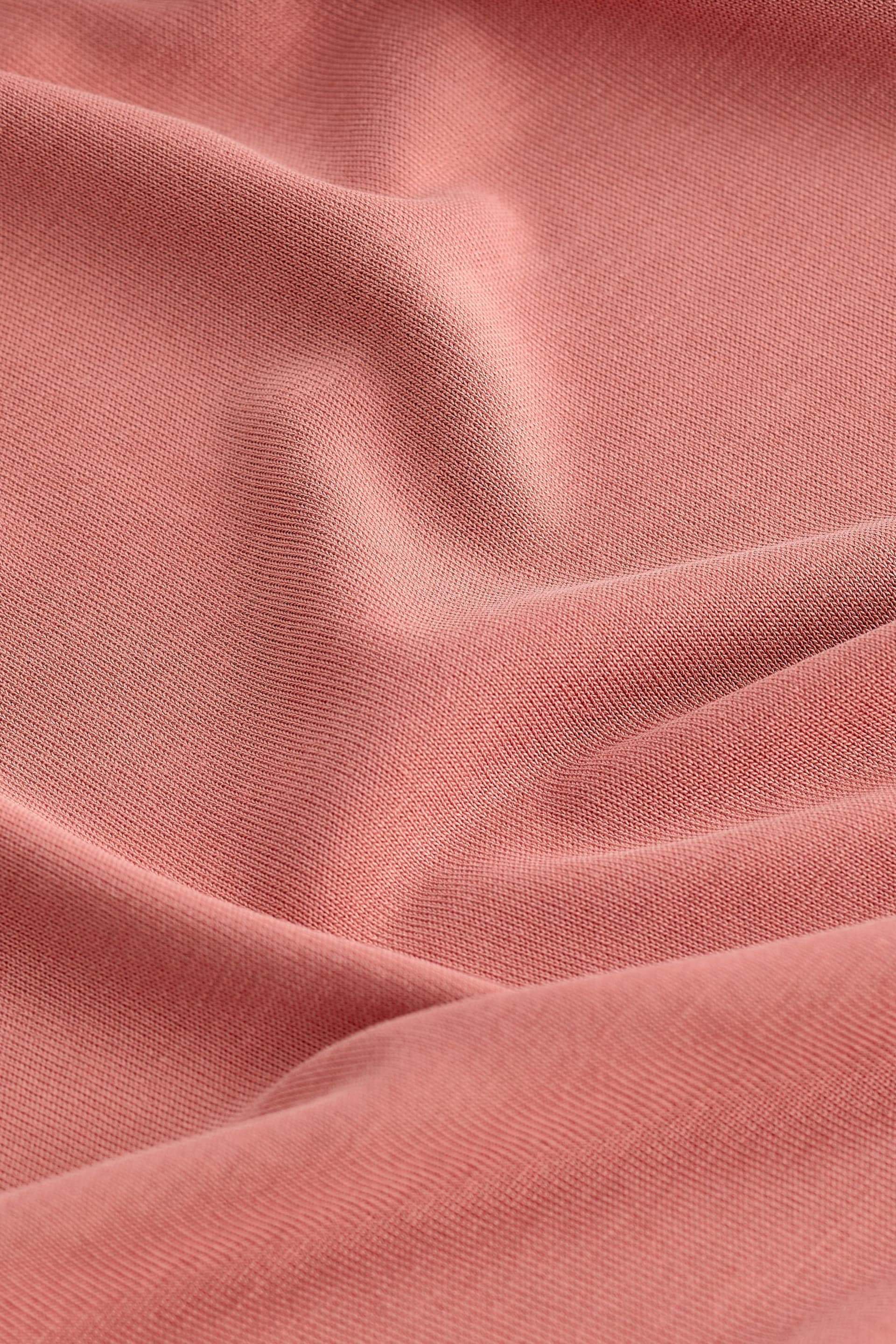 Rose Pink Premium Modal Rich Short Sleeve Scoop Neck T-Shirt - Image 7 of 7