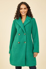 Yumi Green Teddy Bear Coat - Image 1 of 5