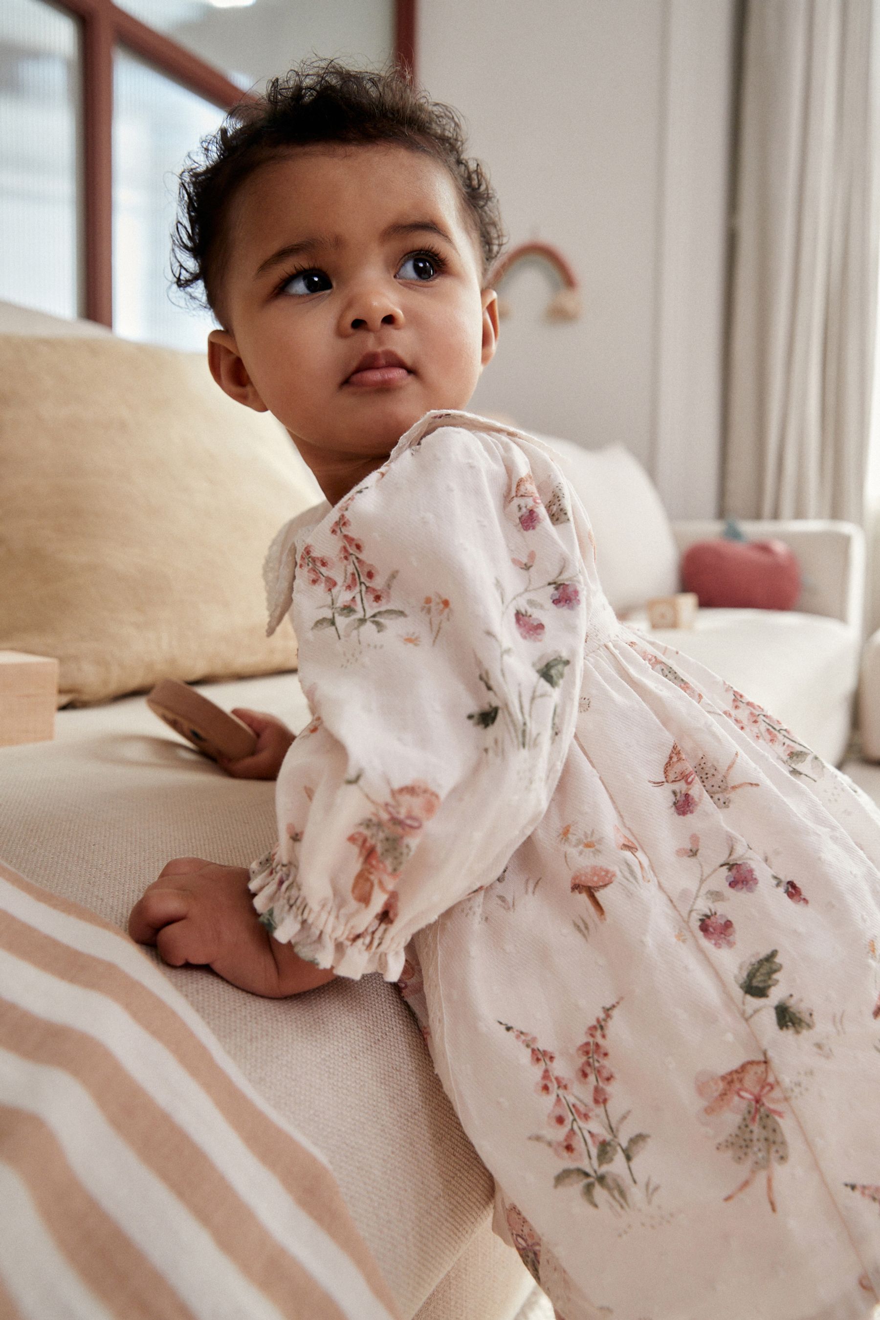 Buy White Floral Fairy Baby Woven Dress with Tights 0mths 2yrs from the Next UK online shop