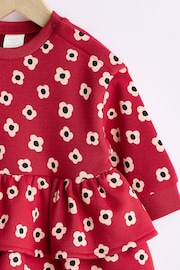 Red Flower Print Skirted Baby Romper with Tights (0mths-3yrs) - Image 4 of 8