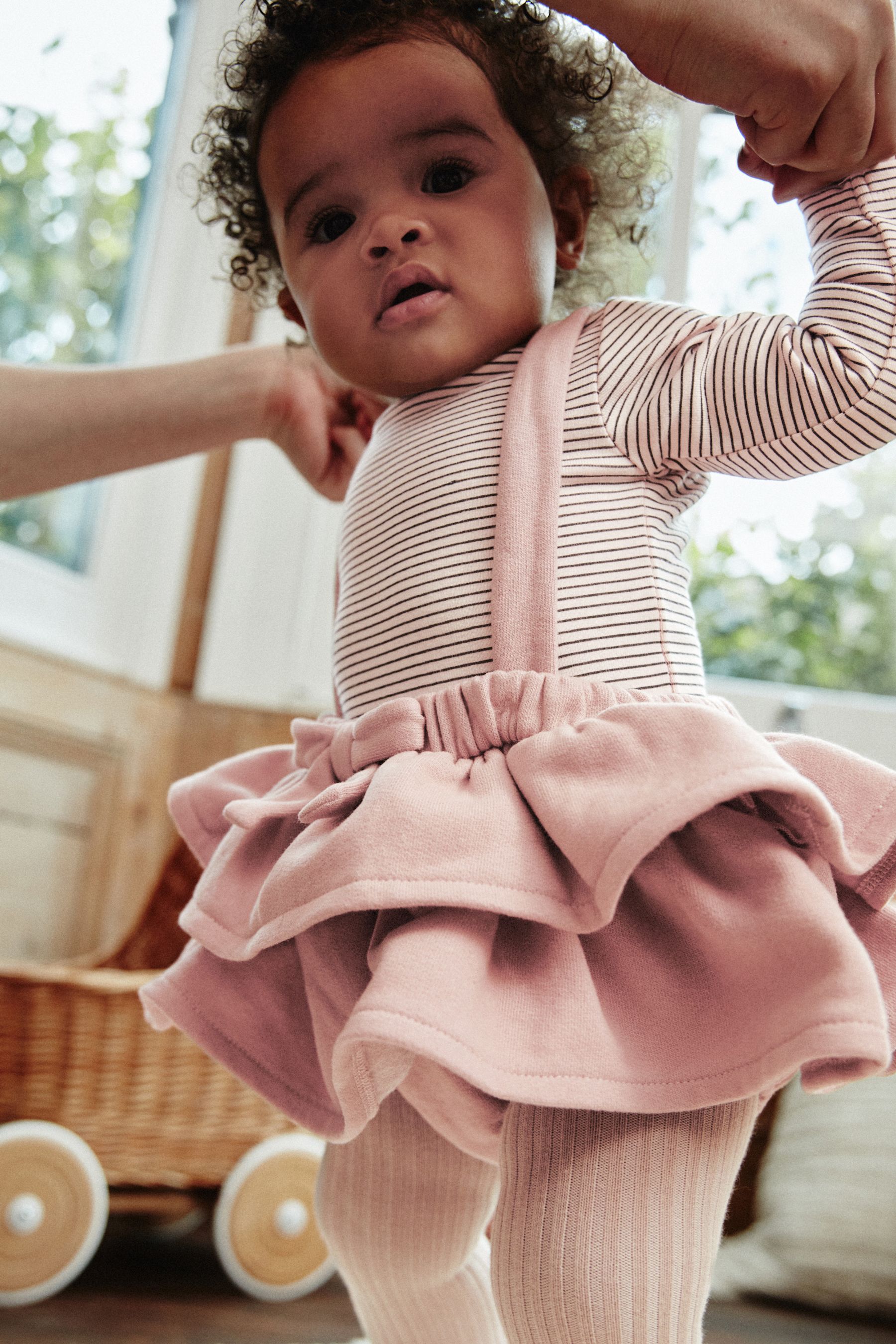 Tiered skirt baby top
