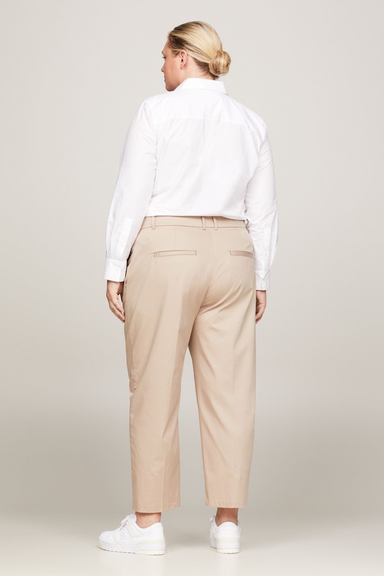 Tommy Hilfiger Cream Curve Slim Straight Chinos Trousers - Image 2 of 5