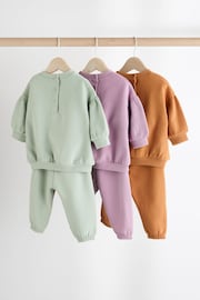 Purple/Green/Orange Character Baby Sweatshirt & Joggers Set 6 Pack - Image 2 of 16