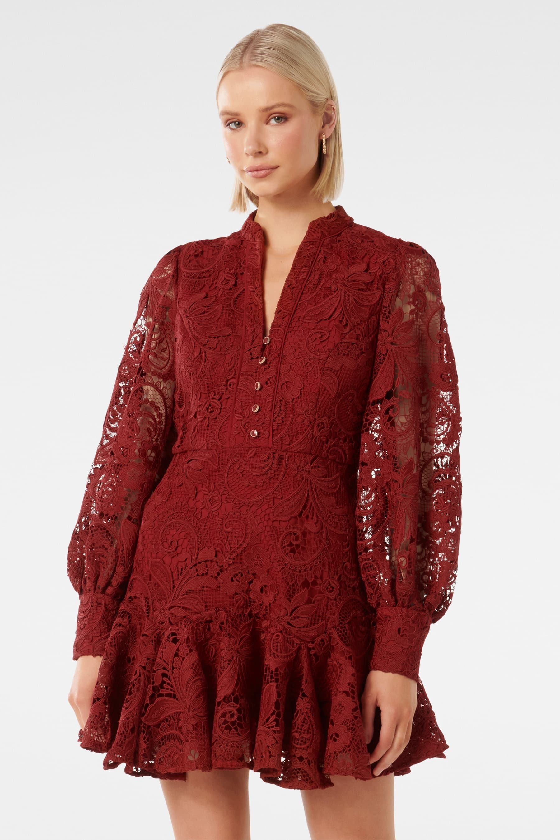 Next red lace dress shop