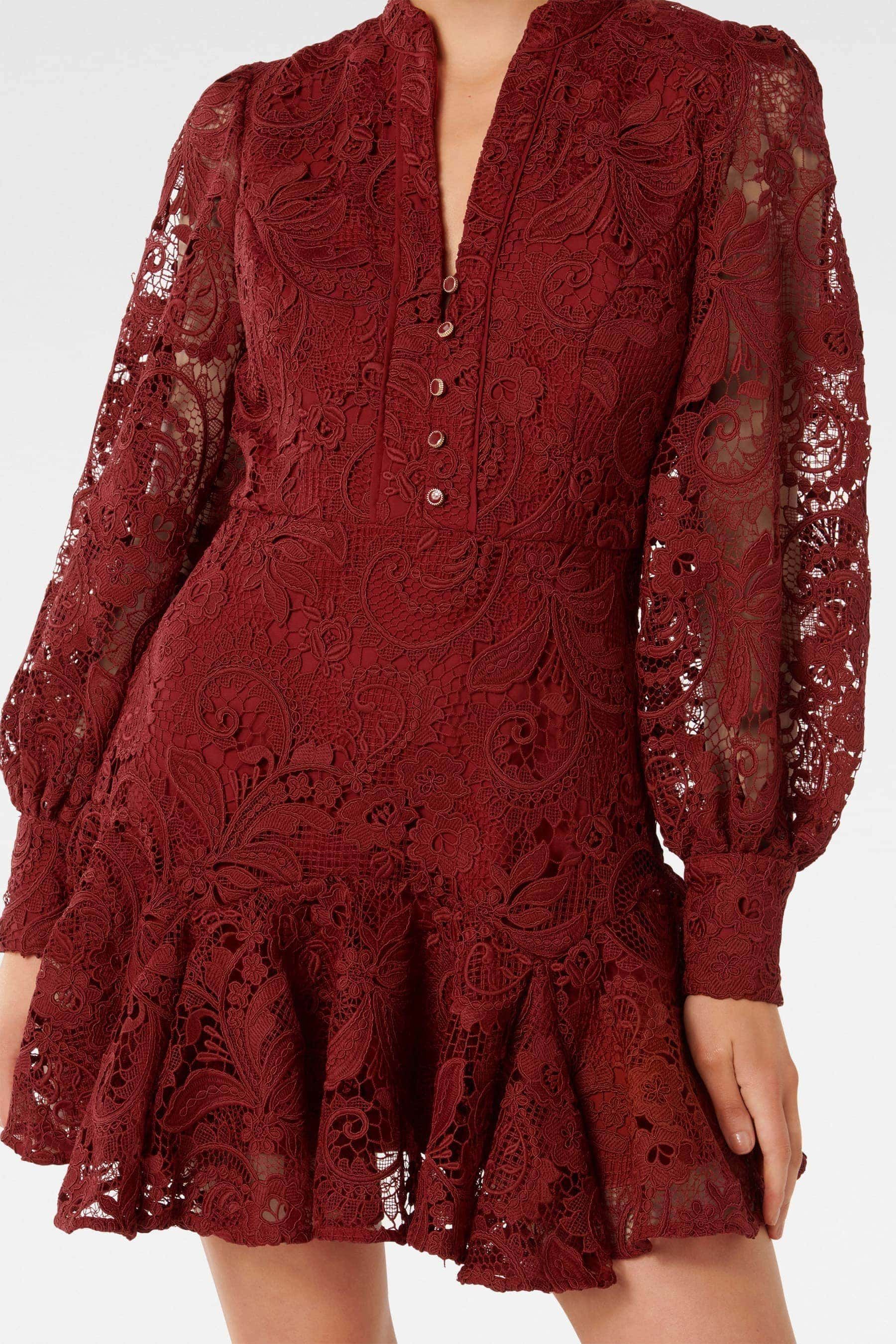 Forever new red lace dress on sale