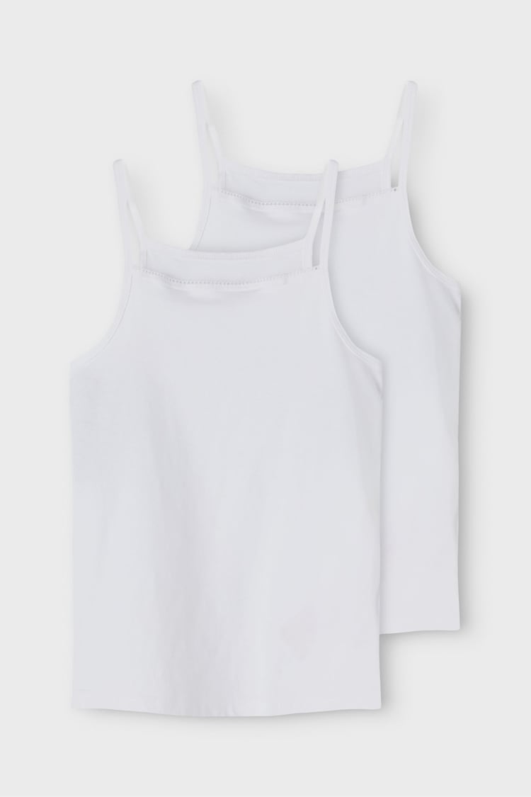 Name It White Organic Cotton Vest 2 Pack - Image 2 of 5